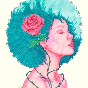 Mujer y la Rosa